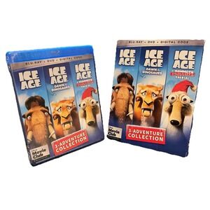Disney Ice Age Trilogy 3 Film Adv Collection + Slipcover Blu-Ray/DVD 2020 SEALED